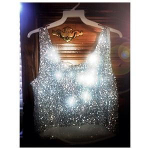 Sequin crop top