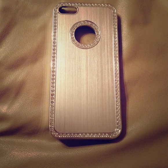 iPhone 5 silver w/ diamonds case