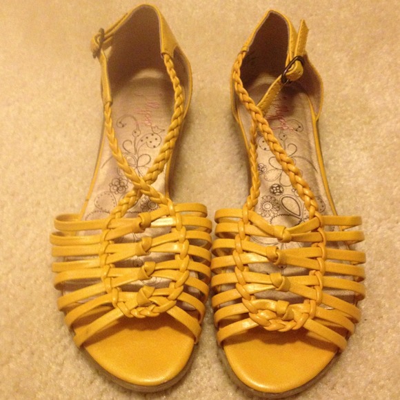 Yellow Jellypop Sandals