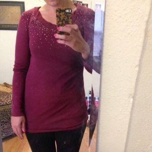 Maroon long sleeve shirt