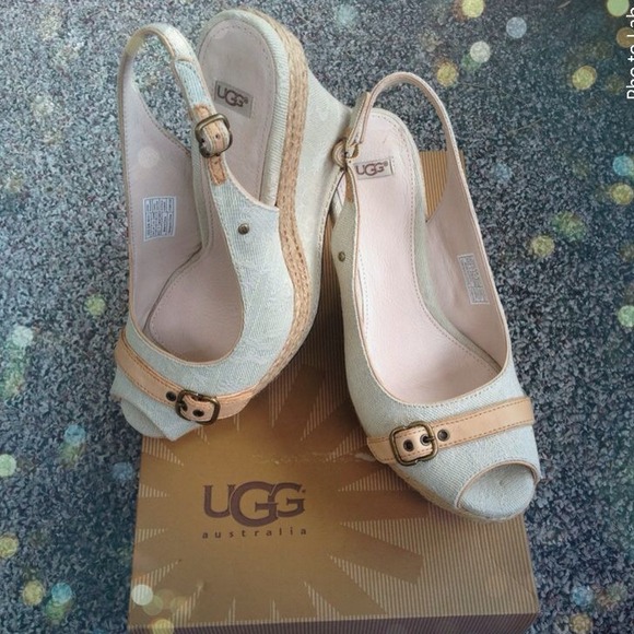 UGG Shoes - UGG sling back wedge sandals. Price Firm.