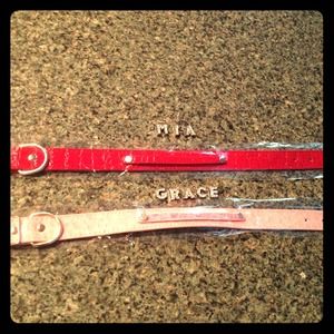 XL Dog Collar w Mia or Grace n Bling