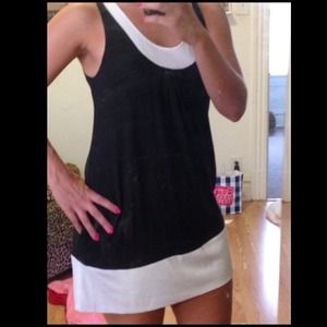 Express white and black dress