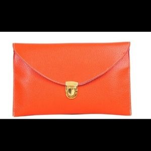 Orange Envelope Clutch