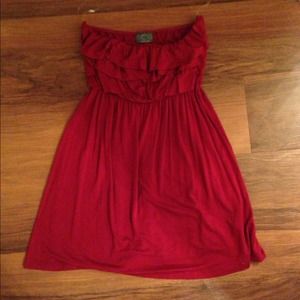 REDUCED: Frilly Deep Red Dress