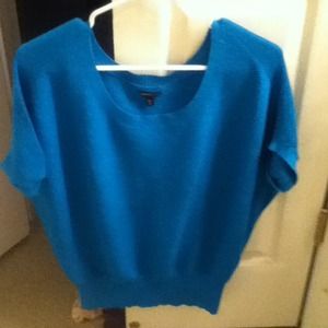 Express blue shiny shirt