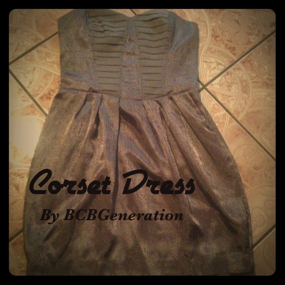 BCBG Grey Corset Dress 😍