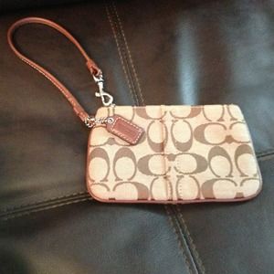 Brown Coach Wristlet