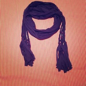 Eggplant scarf with braid ✨