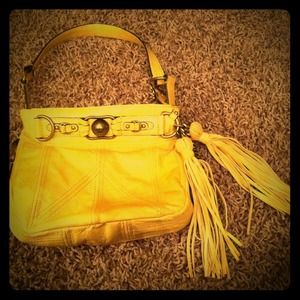 Juicy couture yellow leather purse