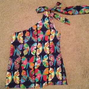 NWOT Lilly Pulitzer One Shoulder Roe Top, Size 2