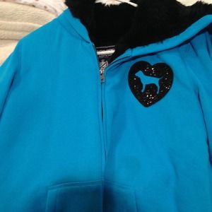 victoria secret fur hoodie
