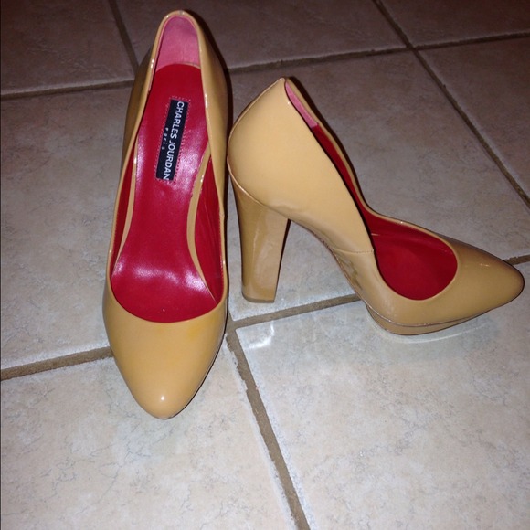 Charles Jourdan Paris Patent Leather Platform Pump