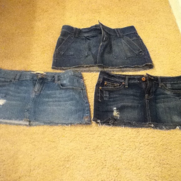 Cute jean mini skirts