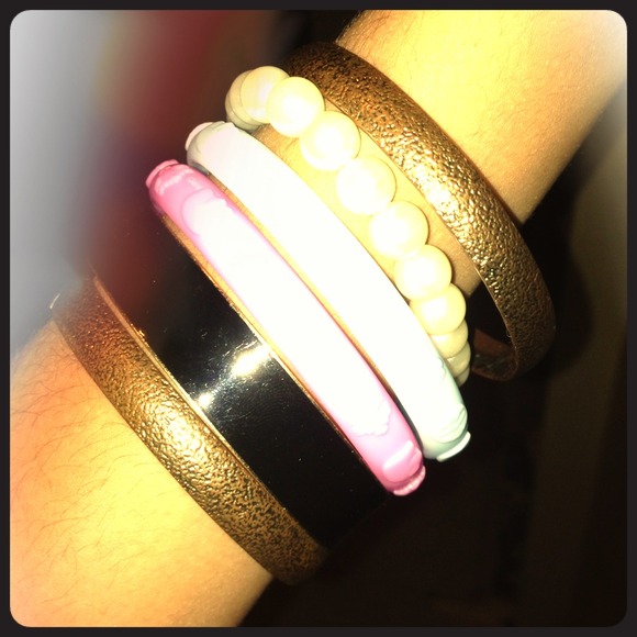 Blue and pink bracelet