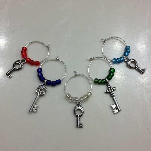 Wine ID Charms, Antique Keys