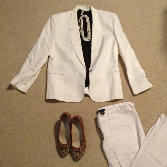 White Linen David Brooks Blazer, size 12