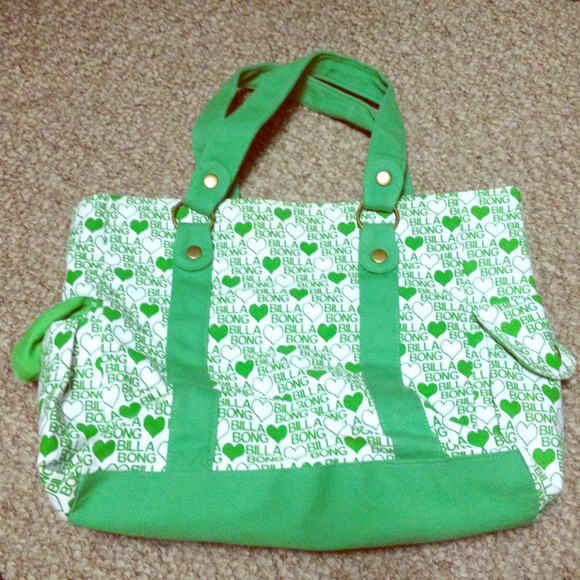Green Billabong tote