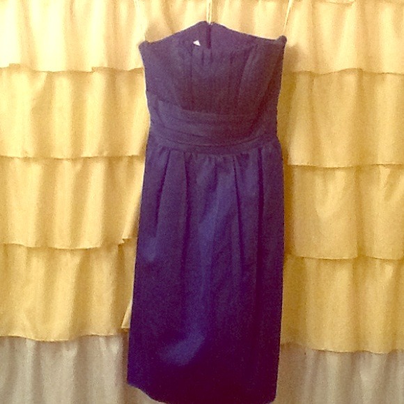 David's bridal royal blue bridesmaids dress.