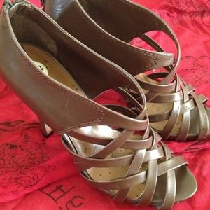 Brown Strappy Heels