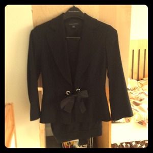 Banana Republic black wool suit
