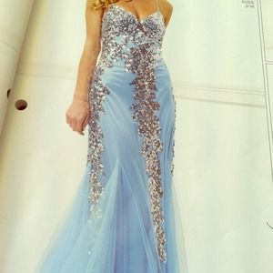 Blue prom dress