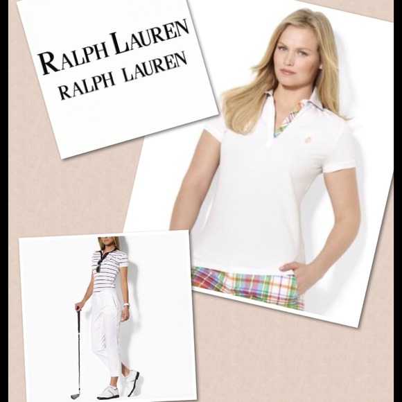 Lauren Ralph Lauren Short-Sleeve Plaid-Trim Polo
