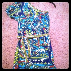 TRINA TURK one shoulder dress