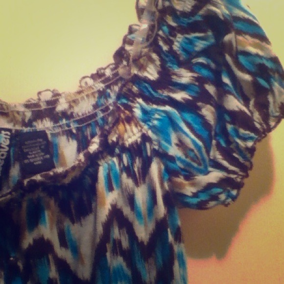 Sold!!! Turquoise white and brown patterned