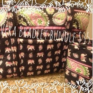 Vera Bradley 100% Authentic Elephant Pattern