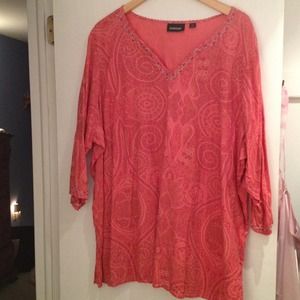 * Plus size coral shirt