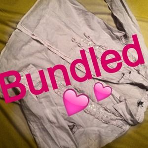 Old navy lightweight button up, ruffles & sparkles
