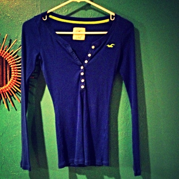 Hollister Royal Blue Long Sleeve Shirt