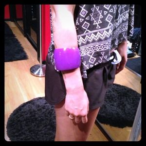 Wide purple bangle