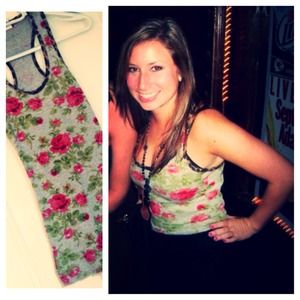 ⛔Bundled⛔ Rose & leopard tank❤💚