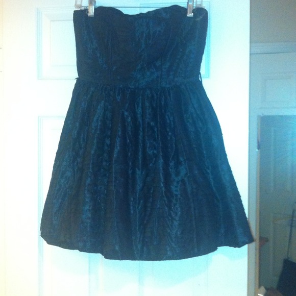 Strapless black dress