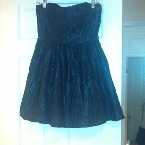 Strapless black dress