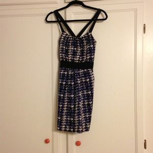 Blue and black patterned Forever 21 dress