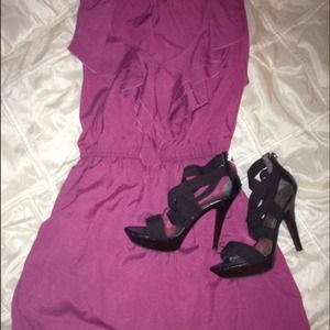Purple ruffle dress