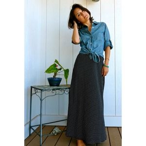 Polka Dot Maxi Skirt