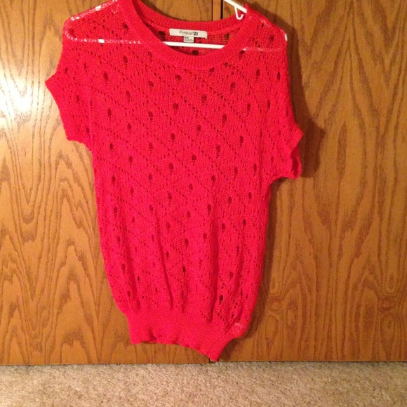 ❌SOLD❌ Red see through, over shirt .