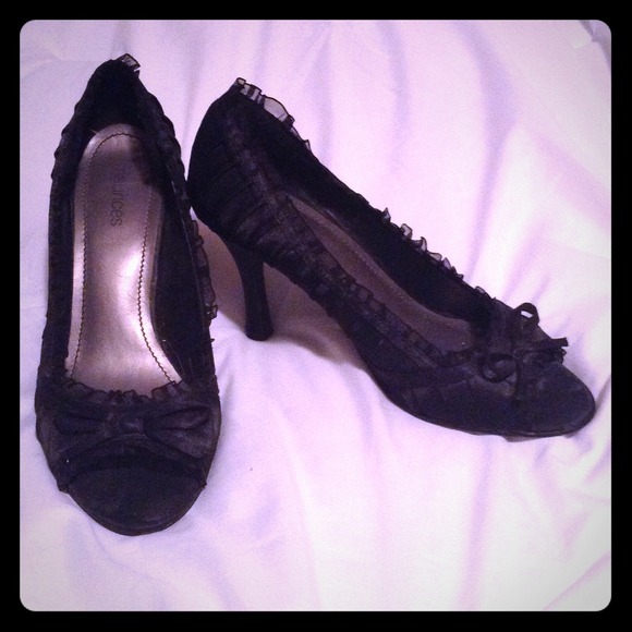 Sexy Black Peep Toe Pumps
