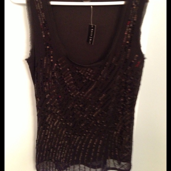 🌟sequined tank has sheer edges on sleeves &back🌟