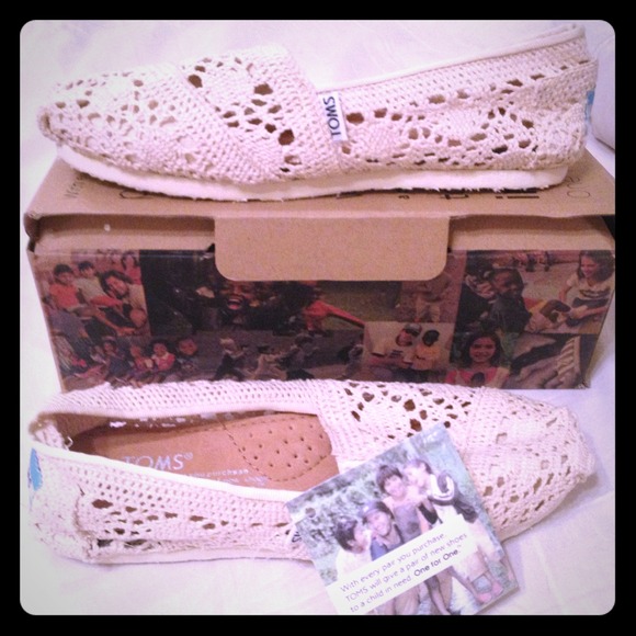 Cream crotchet toms! Authentic and brand new!!
