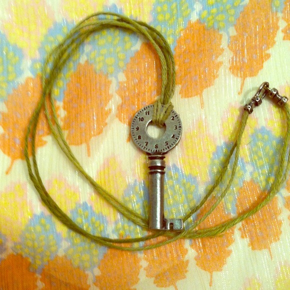 SOLD Key- Clock necklace