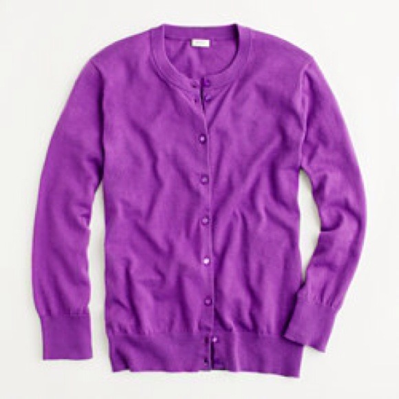 J. Crew Tops - J.crew purple Clair cardigan sweater S
