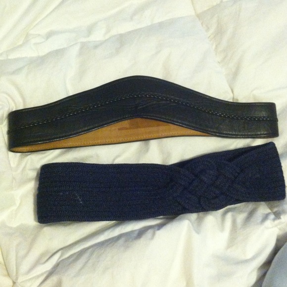 Black and navy belts