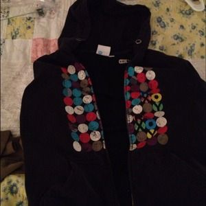 Printed Black Roxy Sweatshirt