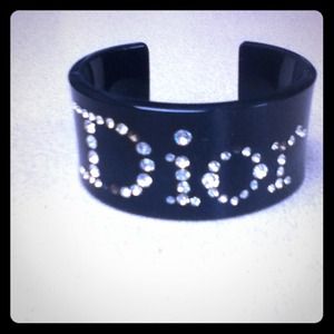 Black Dior cuff bracelet