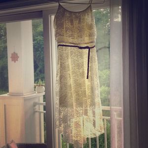 Lace high low summer dress